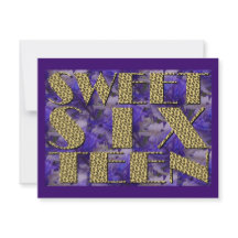 Letra grande Leopard Impresso Doce 16 Convite