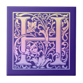 Letra H Colorida Vintage - Primeira Letra Gradient