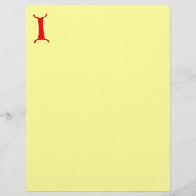 Letra I Letterhead (Frente)