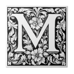 Letra iluminada medieval M