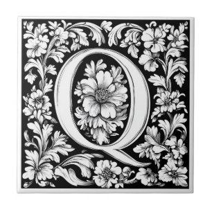 Letra iluminada medieval Q