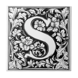 Letra iluminada medieval S