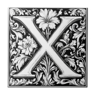 Letra iluminada medieval X