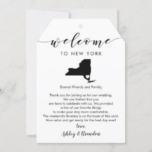 Letra Itinerária de Boas-vindas de New York Weddin