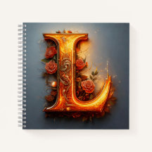 Letra (L) com Rosas Rosa