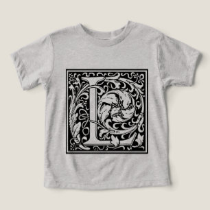 Letra L Monograma Medieval Arte Nova
