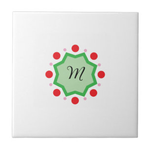 Letra M de Monograma Elegante – Emblema Verde com