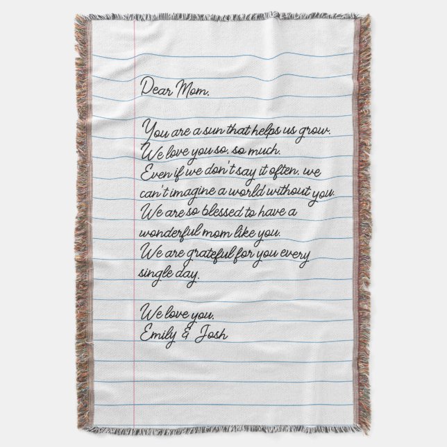 Letra manuscrita personalizada no cobertor de lent (Frente Vertical)