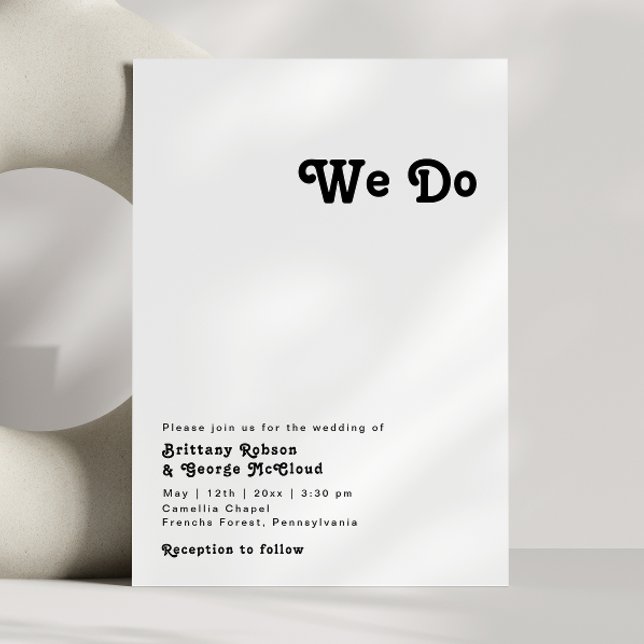 Letra Moderna Que Fazemos Convite De Casamento (Criador carregado)