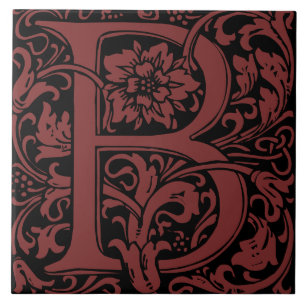 Letra Monograma B Artes e Ofícios William Morris
