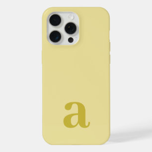 Letra Monograma Média Amarelo Pálido Minimalista