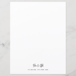 Letra Na moda moderna - Papel Papel de carta
