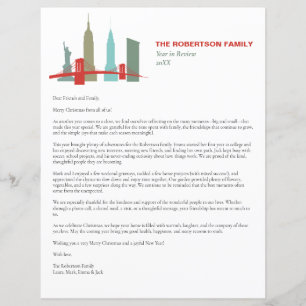 Letra Natal Holiday Modelo New York Skyline