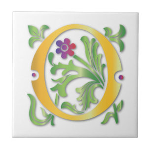 Letra O Monograma Fleur de lis