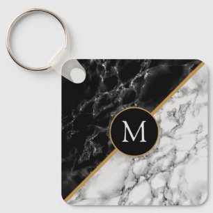 Letra Personalizada Chaveiro Preto Marble Preto