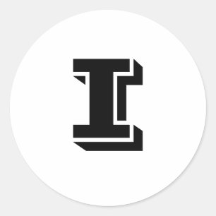 Letra principal mim etiquetas redondas pequenas