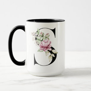 Letra S Monogramada Caneca de Café