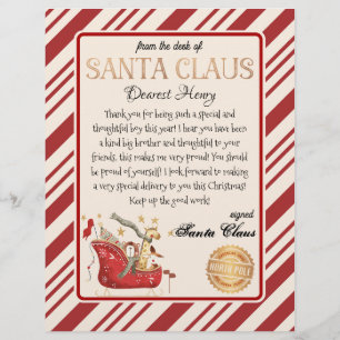 Letra Santa Claus Cheio Imprimível Sled