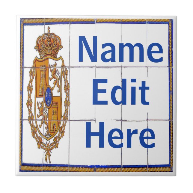 Letra Seal Espanhola e Azulejos do Número Casa (Frente)