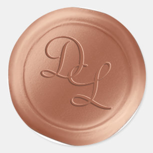 Letra Sienna Queimada 2 Monogramas Adesivos de cer
