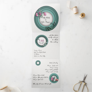 Letra Tripla Personalizada Convite para Casamento 