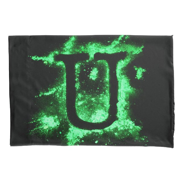 Letra U Verde Maiúscula Alfabeto (Frente)