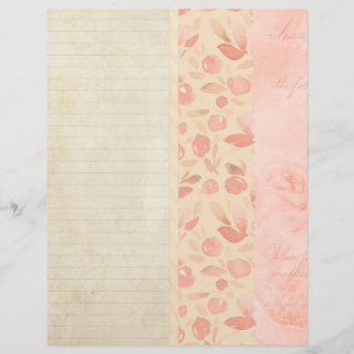 Letra Vintage e Papel Scrapbook de Colagem Stripe