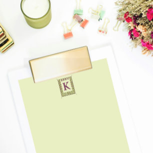 Letra Vintage Monograma Floral Frame Nouveau