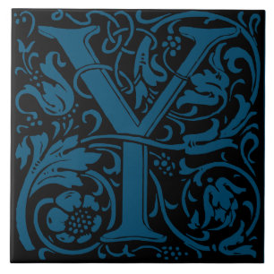 Letra Y Monogramada Art Nouveau de William Morris