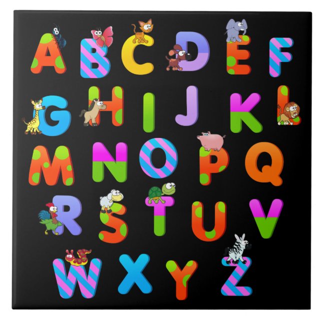 Letras Alfabéticas Coloridas (Frente)
