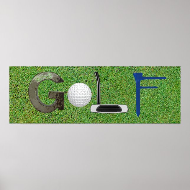 Letras de fotografia de golfe poster (Frente)