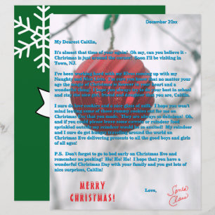 Letras de Papai Noel Verde Enfeite Vermelho