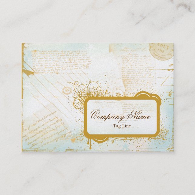 Letras do cartão de visita de Paris (Frente)