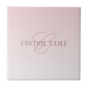 Letras Elegantes & Monograma Rose Ombre