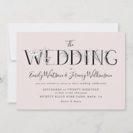 Letras Florais De Musk Rosa Formal Convite De Casa
