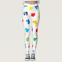 Letras Vílidas, Raspando Leggings Impressão