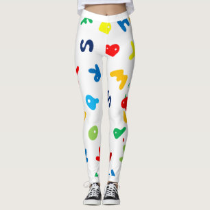 Letras Vílidas, Raspando Leggings Impressão