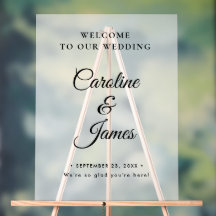 Letreiro de Boas-Vindas de Casamento em Script Ele