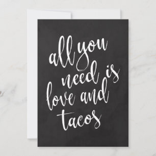 Letreiro de casamento de giz taco bar acessível