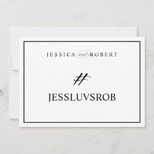 Letreiro de Casamento Elegante com Borda Preta #