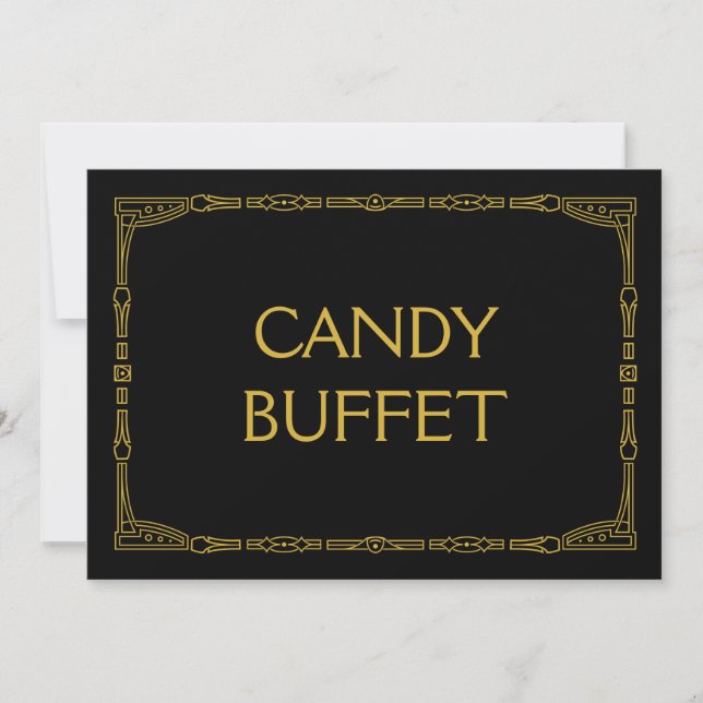 Letreiro de casamento estilo arte ouro "Candy Buff (Frente)