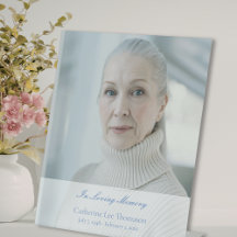 Letreiro de Mesa de Funeral com Caligrafia Elegant