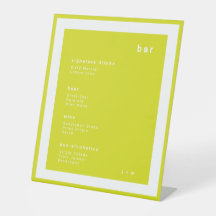 Letreiro de pedestal de casamento minimalista de c