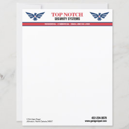 Letreiro do sistema de segurança