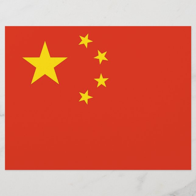 Letterhead com bandeira da China (Frente)