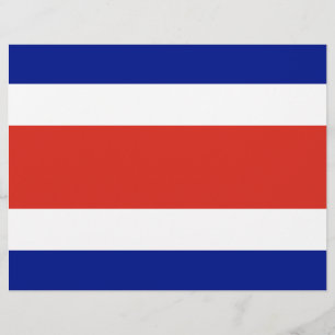 Letterhead com bandeira da Costa Rica