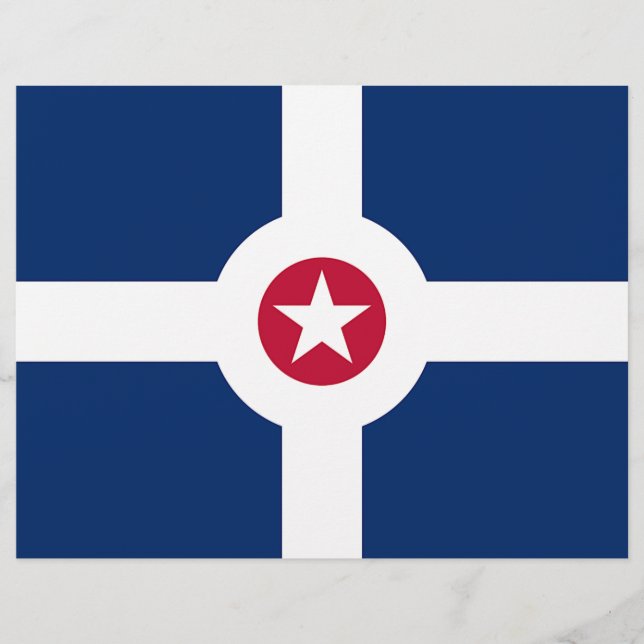 Letterhead com bandeira de Indianápolis, EUA (Frente)