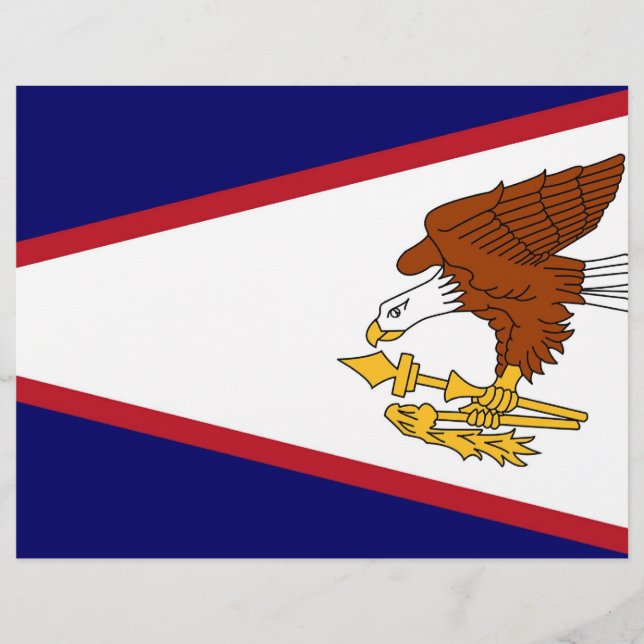 Letterhead com bandeira de Samoa Americana (Frente)
