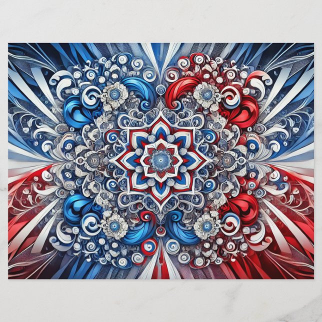 Letterhead com Design de cores francesas (Frente)