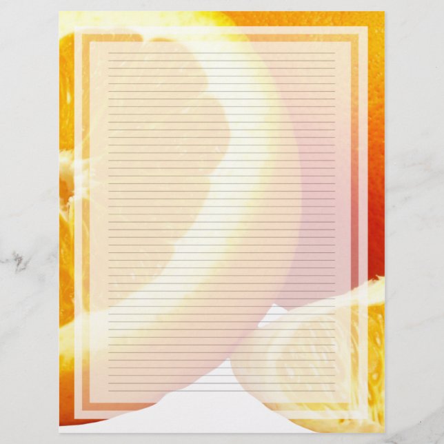 Letterhead com Fatia Laranja (Frente)